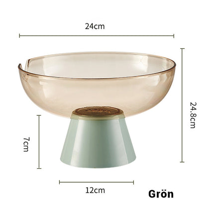 Durable transparent drain fruit bowl