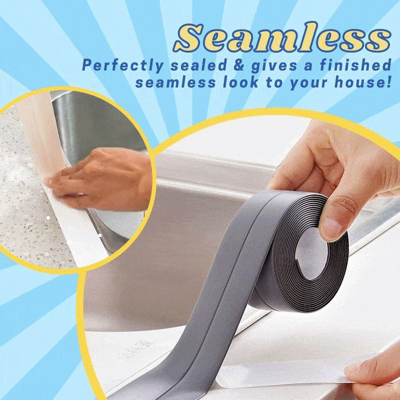 Bath Sealant Strip Self Adhesive 1/2/3 Rolls Caulk Tape White Waterproof Seal for Toilet Bathtub Shower Sink Wall Corner Kitchen with Sealing Tool 3.2m Length 38mm Width