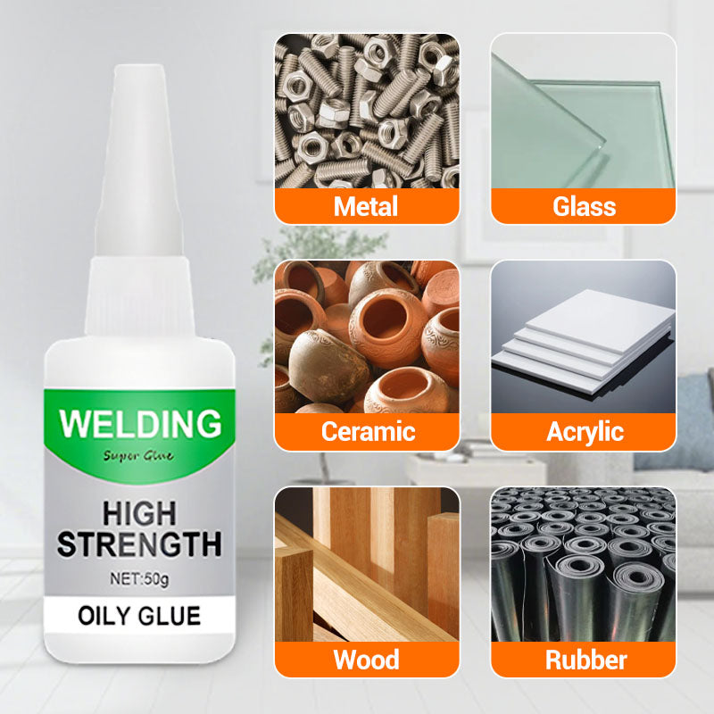 🛠️No tools. No drilling. Just glue！Welding High-Strength Oily Glue