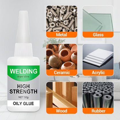 🛠️No tools. No drilling. Just glue！Welding High-Strength Oily Glue