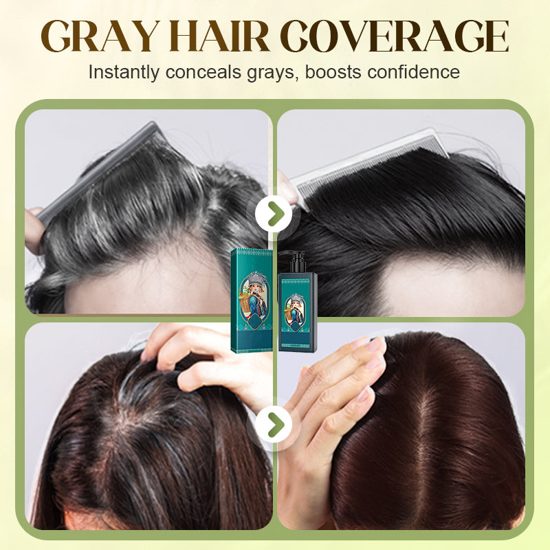🌿 BUY 2 GET 1 FREE! ✨ Plant Extract Hair Dye for Gray Hair - Natural Formula with Nourishing Botanicals for Damage-Free Color & Shine 💆‍♀️💫