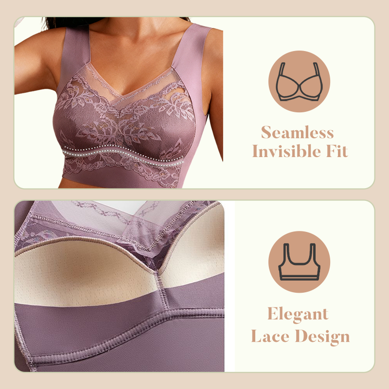 Lace Seamless Vest-Style Bra