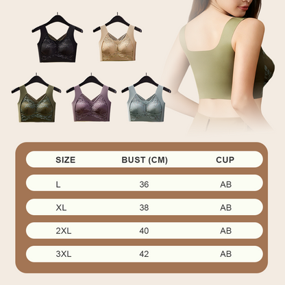 Lace Seamless Vest-Style Bra