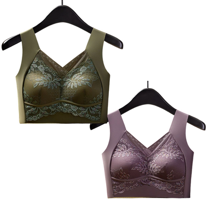 Lace Seamless Vest-Style Bra