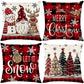 Cute Christmas Print Pillow Cover