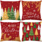 Cute Christmas Print Pillow Cover