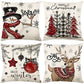 Cute Christmas Print Pillow Cover