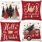 Cute Christmas Print Pillow Cover