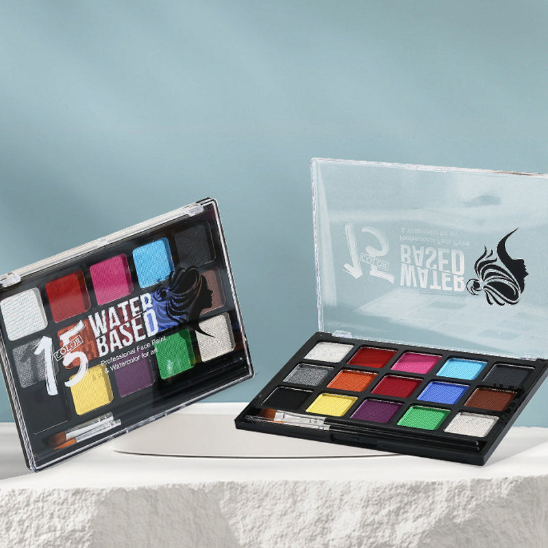 15-Color Water-Soluble Body Art Paint Set
