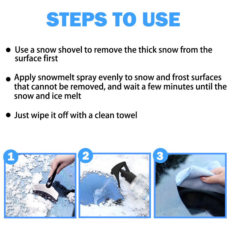 ❄️ WINDSHIELD DE-ICER SPRAY - Instant Ice Melting & Anti-Frost Protection, Safe for All Glass Surfaces, Quick Winter Solution 🔥