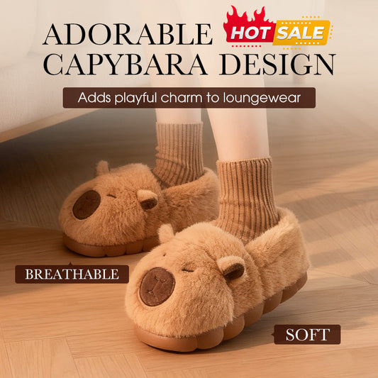 Warm Indoor Non-Slip Capybara Slippers