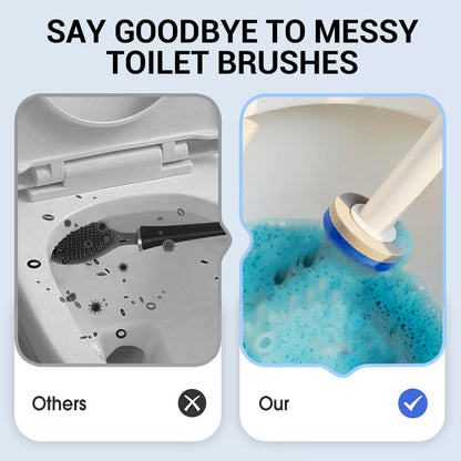 Wall-Mounted Disposable Toilet Brush With 6 Refill Heads