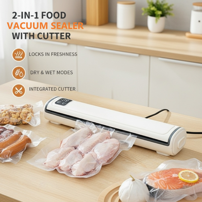 ⚡2-in-1 Food Vacuum Sealer With Cutter