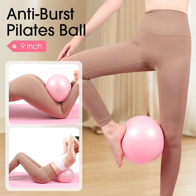 💜9-inch Anti-Burst Pilates Ball with Pump