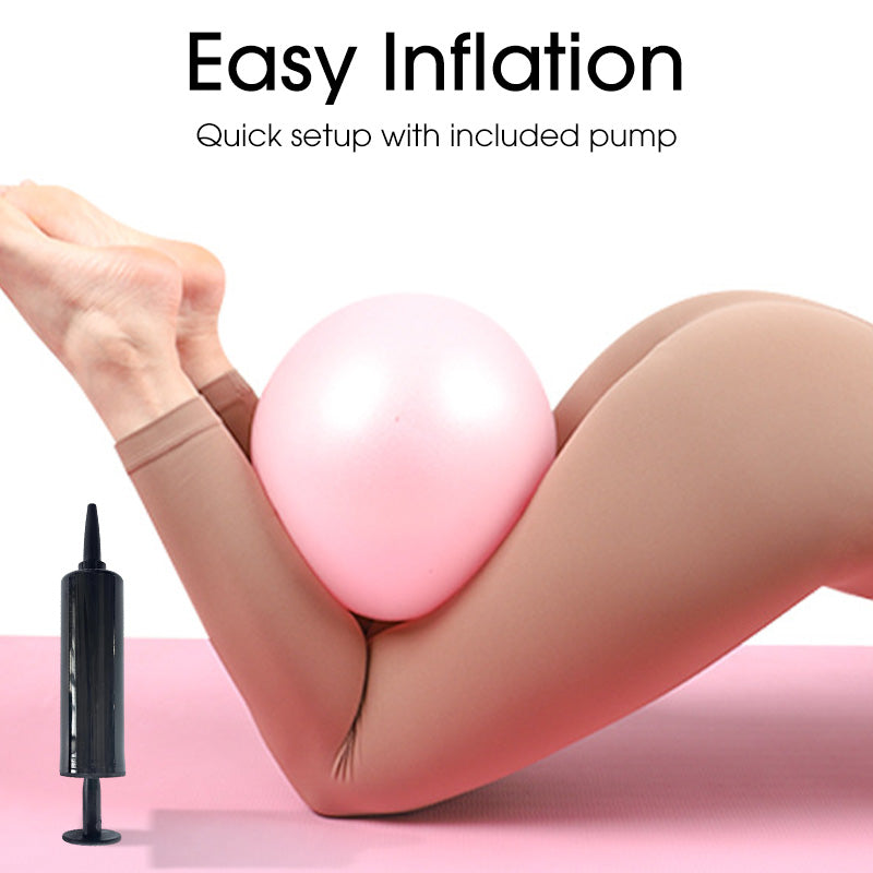 💜9-inch Anti-Burst Pilates Ball with Pump