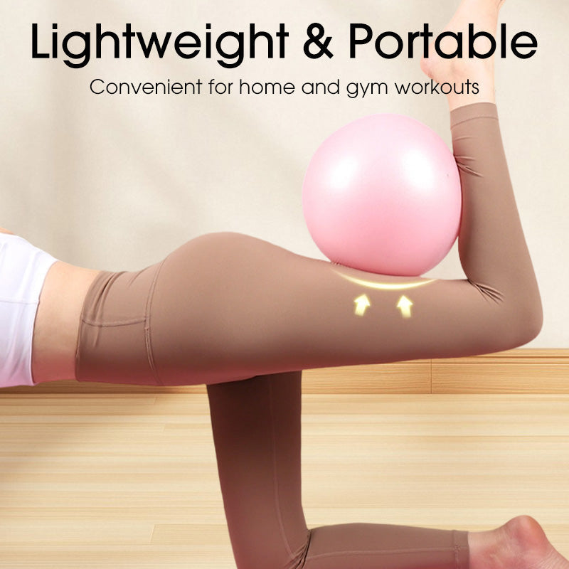 💜9-inch Anti-Burst Pilates Ball with Pump