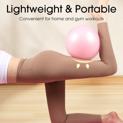 💜9-inch Anti-Burst Pilates Ball with Pump