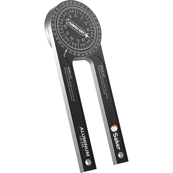 📐✨Precision Aluminum Protractor‑Miter Saw Angle Finder Gauge, 360 Degree Angle Measuring Tool, Anodized Aluminum Protractor for Woodworking, Carpentry & DIY Cutting Projects