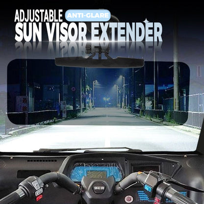 Adjustable Anti-Glare Sun Visor Extender with Suction Cup