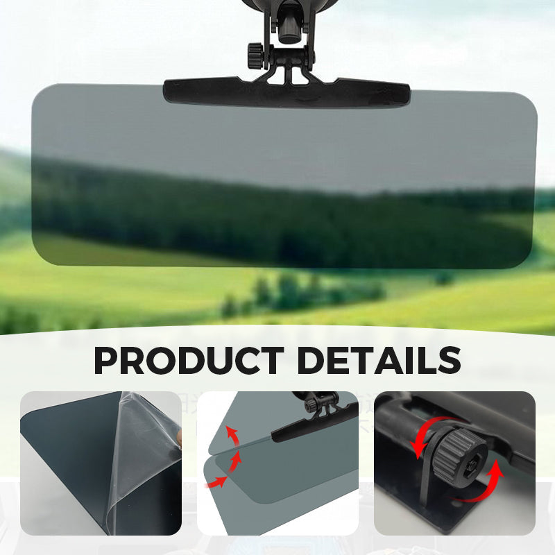 Adjustable Anti-Glare Sun Visor Extender with Suction Cup