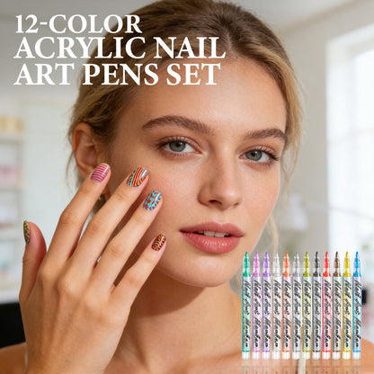 💫✨Unleash Your Creativity with 12 Fine-Tip Nail Art Pens | Create salon-quality, water-based designs effortlessly. DIY like a pro!