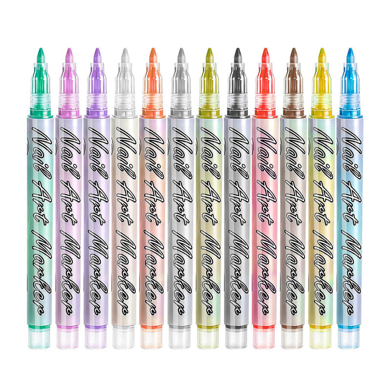 💫✨Unleash Your Creativity with 12 Fine-Tip Nail Art Pens | Create salon-quality, water-based designs effortlessly. DIY like a pro!