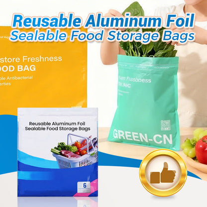 ♻️✨Reusable Aluminum Foil Sealable Food Storage Bags ✨ ♻️