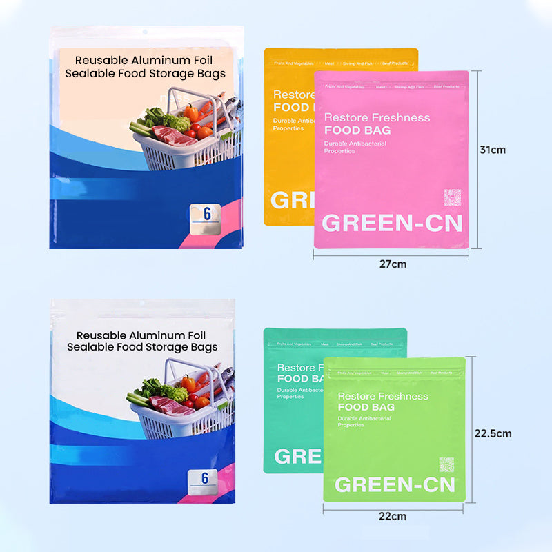 ♻️✨Reusable Aluminum Foil Sealable Food Storage Bags ✨ ♻️
