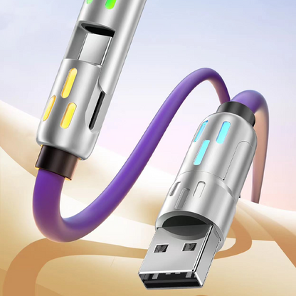 ✨Universal RGB 4-in-1 Fast Charging Cable-Completely upgraded
