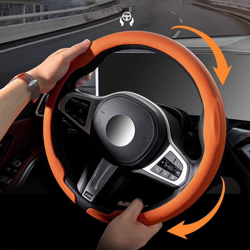💖Universal Genuine Leather Car Steering Wheel Cover💖