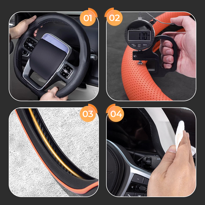💖Universal Genuine Leather Car Steering Wheel Cover💖