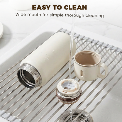 💥Stainless Steel Vacuum Insulated Bottle with Lidded Cup