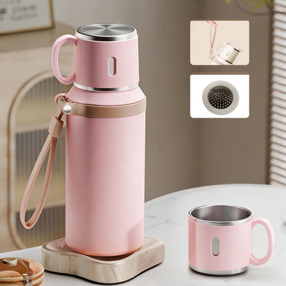 💥Stainless Steel Vacuum Insulated Bottle with Lidded Cup