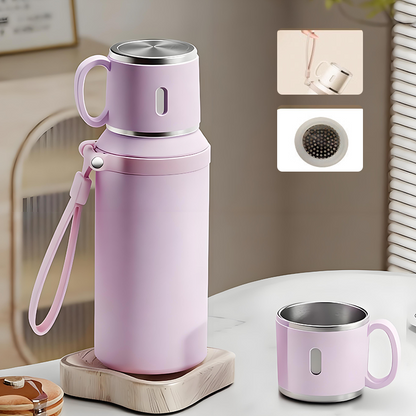 💥Stainless Steel Vacuum Insulated Bottle with Lidded Cup