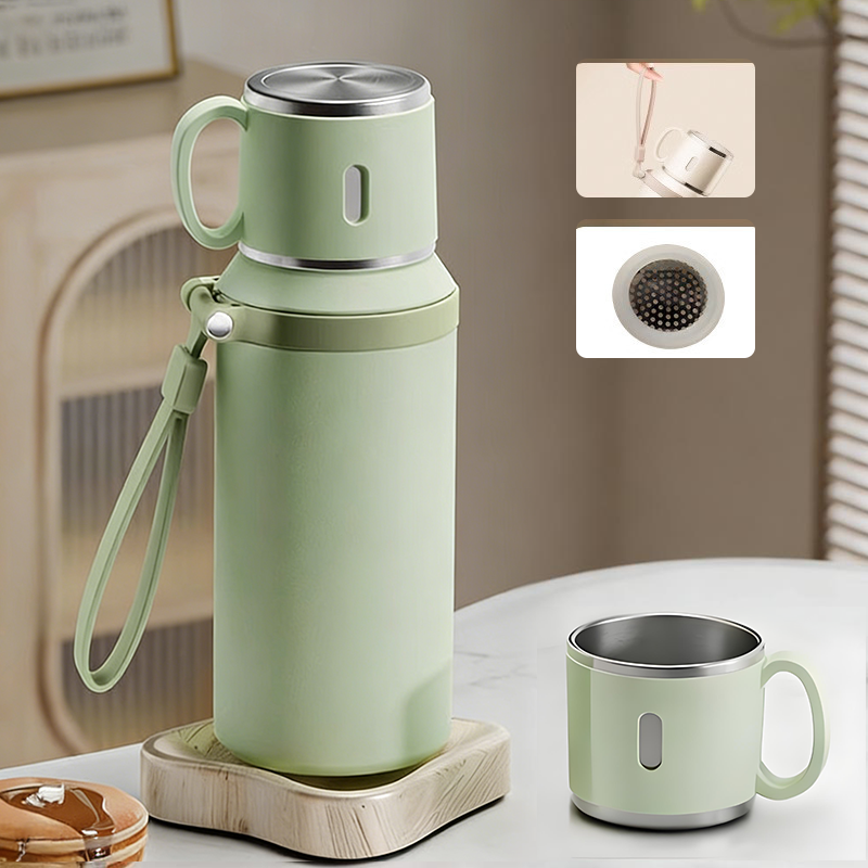 💥Stainless Steel Vacuum Insulated Bottle with Lidded Cup