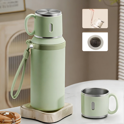 💥Stainless Steel Vacuum Insulated Bottle with Lidded Cup