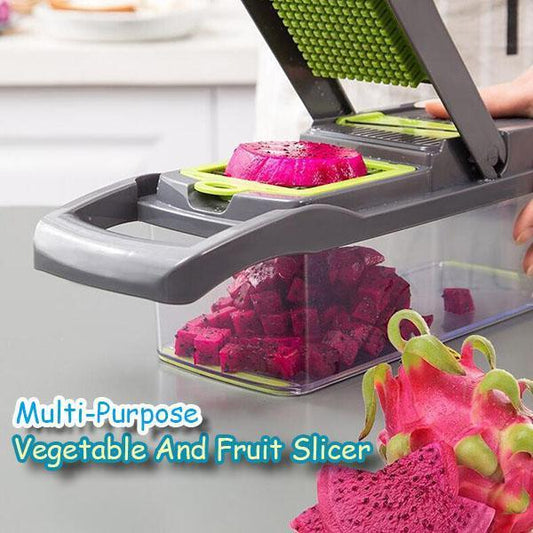 ✨Multifunction vegetable slicer – stainless steel blades, easy to clean, multiple cooking modes