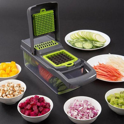 ✨Multifunction vegetable slicer – stainless steel blades, easy to clean, multiple cooking modes