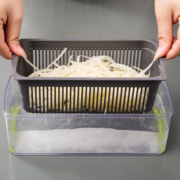 ✨Multifunction vegetable slicer – stainless steel blades, easy to clean, multiple cooking modes
