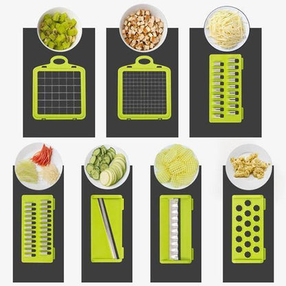 ✨Multifunction vegetable slicer – stainless steel blades, easy to clean, multiple cooking modes