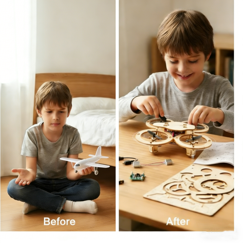 🎁DIY Wooden Drone Building Kit