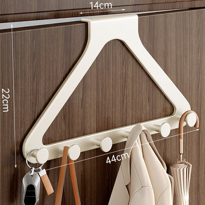 6-Hook Over-the-Door Rack, No Drilling | Heavy-Duty Carbon Steel, Tool-Free Installation & Instant Space Saving