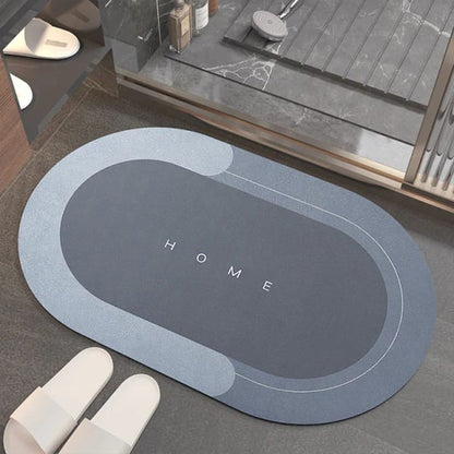 Diatomite Bath Mat, Water Absorbent Mat, 1 Count Non-slip Quick Drying Bathroom Mat, Soft Comfortable Bathroom Rug, Bathroom Accessories for Home Bathroom