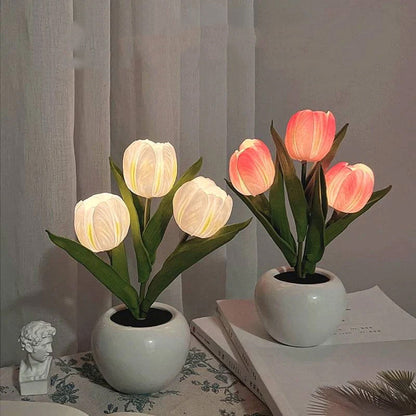 🔥LED Tulip Night Light Flower Table Lamp🌷
