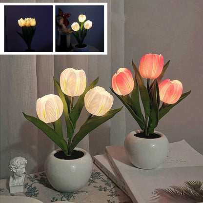 🔥LED Tulip Night Light Flower Table Lamp🌷