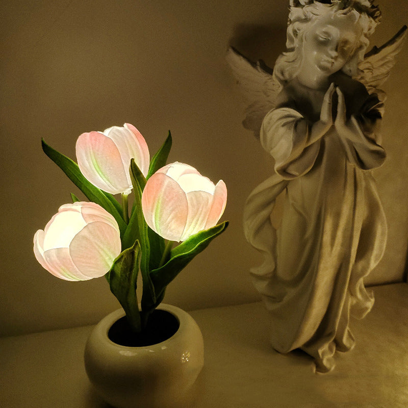 🔥LED Tulip Night Light Flower Table Lamp🌷