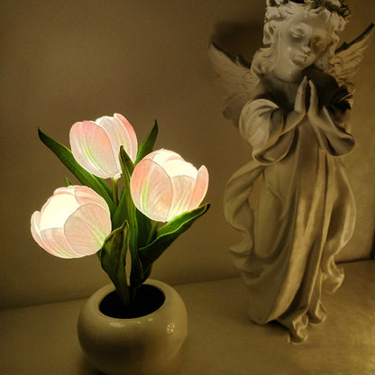 🔥LED Tulip Night Light Flower Table Lamp🌷