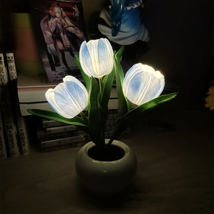 🔥LED Tulip Night Light Flower Table Lamp🌷