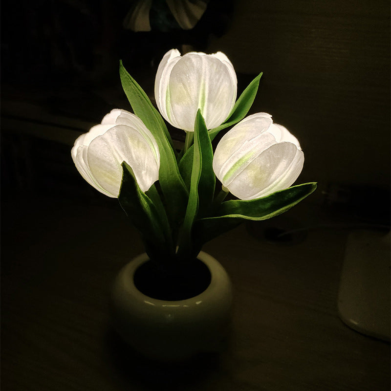 🔥LED Tulip Night Light Flower Table Lamp🌷