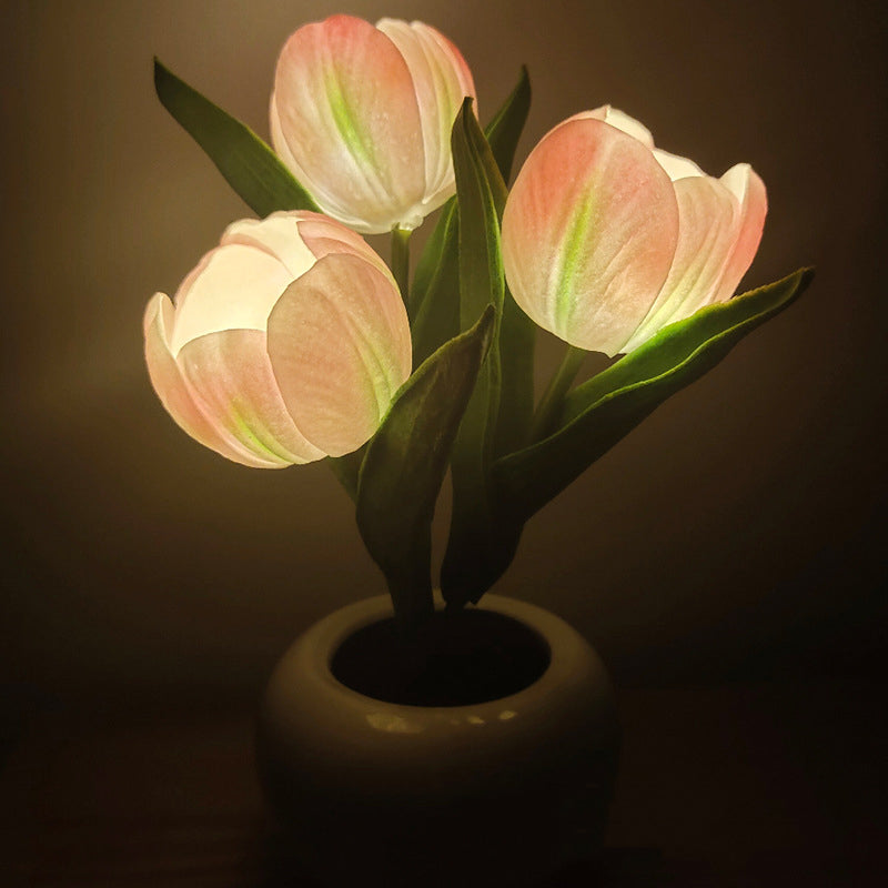 🔥LED Tulip Night Light Flower Table Lamp🌷